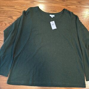 J. Jill Deep Green Long Sleeve Top